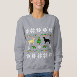 Gelb und schwarz Labrador Ugly Christmas Sweatshirt