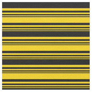 Gelb- und Schwarz-Linien-Muster Stoff