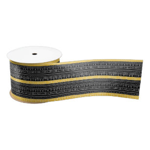 Gelb und schwarz Modern Mudclou Satin Ribbon Satinband
