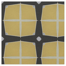 Gelb und Schwarz Modernes geometrisches Muster Stoff