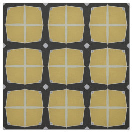 Gelb und Schwarz Modernes geometrisches Muster Stoff