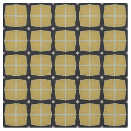 Gelb und Schwarz Modernes geometrisches Muster Stoff