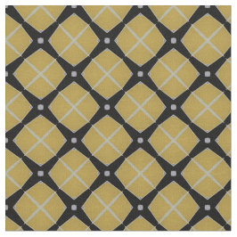 Gelb und Schwarz Modernes geometrisches Muster Stoff