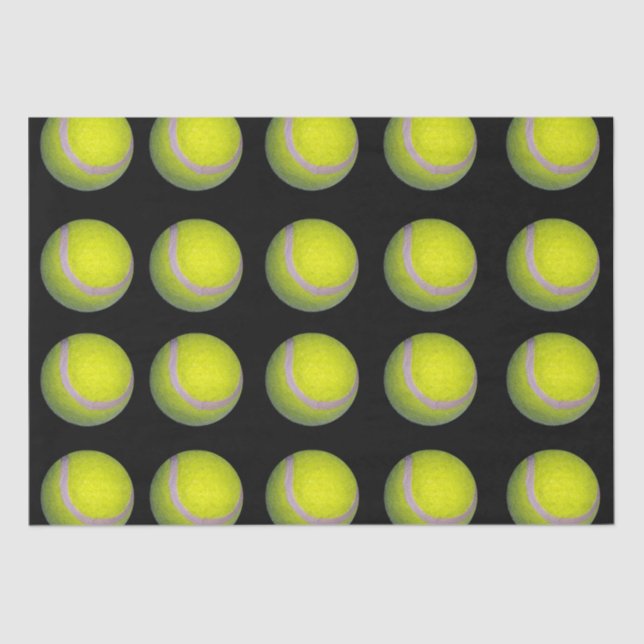 Gelb- und Schwarz-Tennis-Ball-Muster, Seidenpapier (Vorderseite)