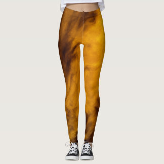 Gelb und Schwarzer Nebel Leggings