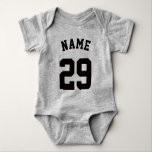 Gelb und Schwarzes Baby | Sports Jersey Design Strampler<br><div class="desc">Gelb und Schwarzes Baby | Sports Jersey Design - Baby Football Bodysuit</div>
