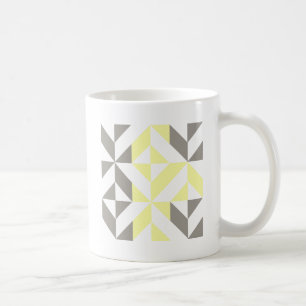 Gelb und silber Geometric ZigZag Kaffeetasse