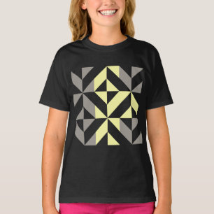 Gelb und silber Geometric ZigZag T-Shirt
