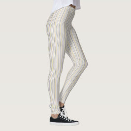 Gelb- und Tan-Streifenmuster Leggings