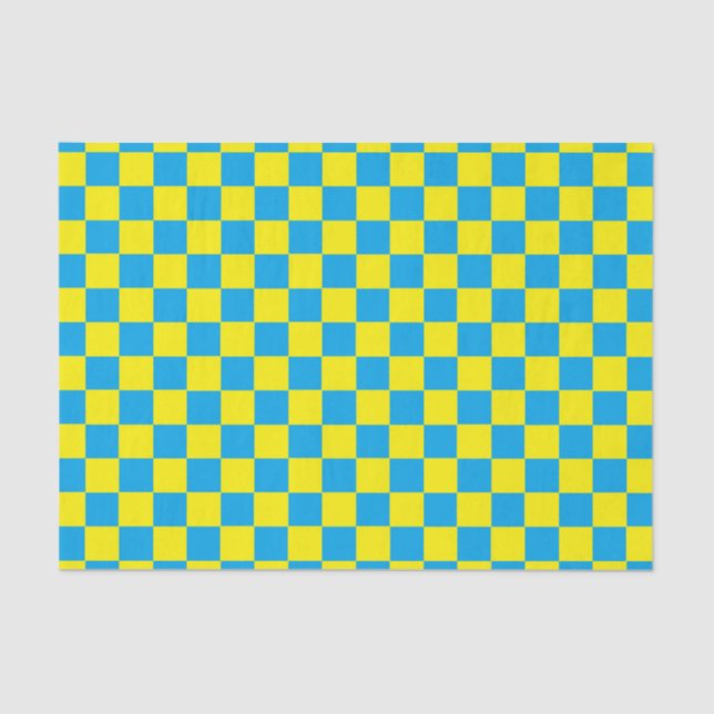 Gelb und Türkis Seidenpapier (Vorderseite)