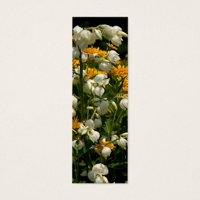 Gelb und weiß geflochten - Buchmarkierung (Vorderseite)