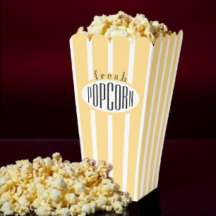 Gelb und weiß gestreifter Film Popcorn Geschenkschachtel