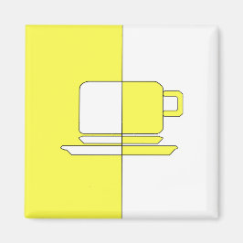 Gelb und Weiß Magnet