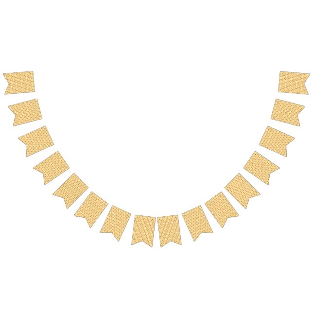 gelb und weiß mit einem aufwändigen Farbton Wimpelkette (Alle)