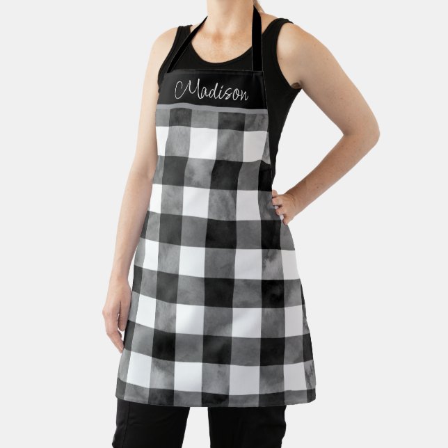 Gelb und Weiß mit Karierter Wasserfarbe Schürze (InSitu)