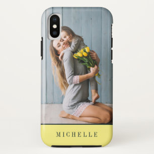 Gelb   Vertikales Foto-Monogramm personalisiert Case-Mate iPhone Hülle