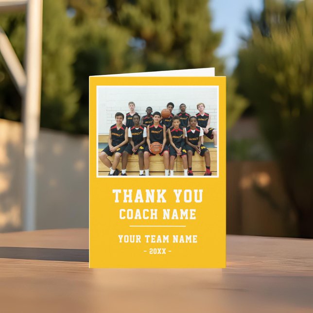 Gelb Vielen Dank, dass Sie das Coach Card Team Nam Dankeskarte (Von Creator hochgeladen)