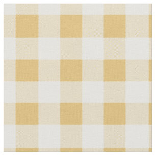 Gelb-weiß kariert Gingham Stoff