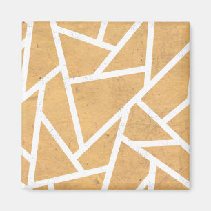 Gelb-Weiß-Mosaikmuster Magnet