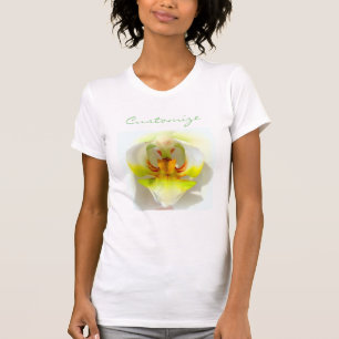 Gelb/Weiß-Orchideenverschluss T-Shirt