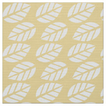 gelb-weiße Blätter Stoff