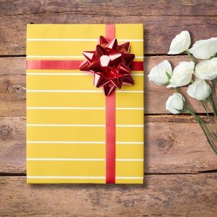 Gelb Weiße Dünne Horizontal Gestreifte Banane Geschenkpapier