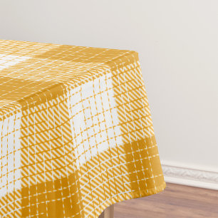 Gelb-weiße karierte Plaid-Design Stoff