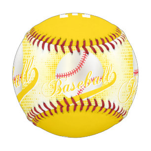 Gelb White Retro Baseball Sports