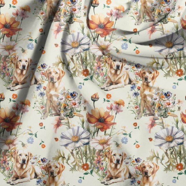 Gelb wiederholendes Lab-Muster  Stoff (Von Creator hochgeladen)