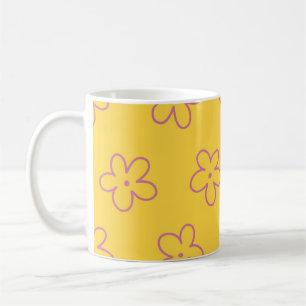 Gelb Y2K Wildblume Bold Retro Frühling Küche Kaffeetasse