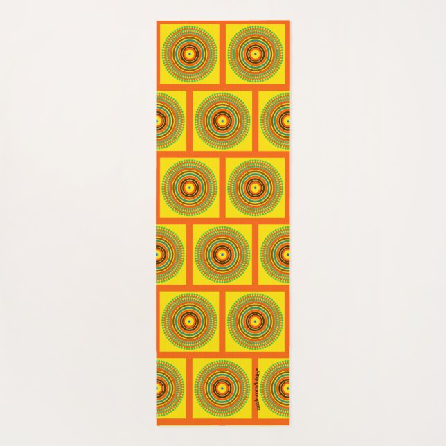 gelb yogamatte (Rückseite)