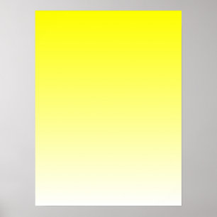 Gelb-zu-Weiß-Verlauf Poster