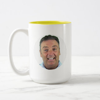 GELB Zwei-Töne Foto-Tasse - Runde Rahmen Benutzerd Zweifarbige Tasse