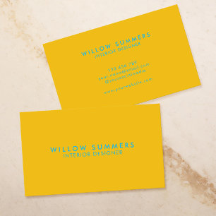 Gelbblau Moderne Minimal Beruflich Visitenkarte