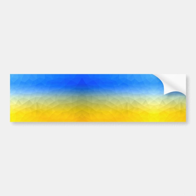 Gelbblaues geometrisches Muster Autoaufkleber (Vorne)