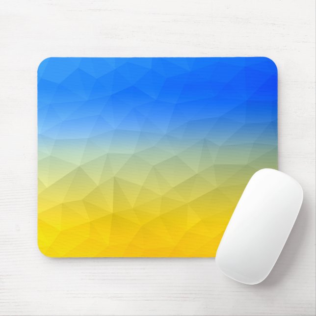 Gelbblaues geometrisches Muster Mousepad (Mit Mouse)
