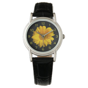 Gelbblütenzahl Frauen können Armbanduhr