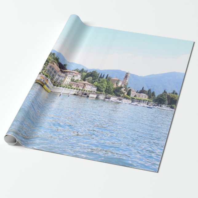 GELBBOOT IN DER NÄHE DES GEBÄUDE FESTGELEGT GESCHENKPAPIER (Ungerollt)