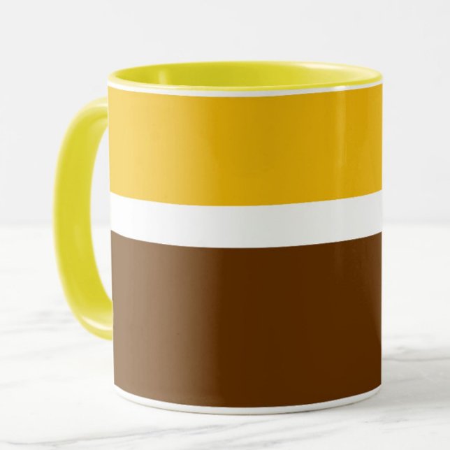 Gelbbraun-Schlichte Farbblockgestaltung Tasse (Von Creator hochgeladen)