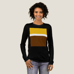 Gelbbraun-Schlichte Farbblockgestaltung Tri-Blend Shirt