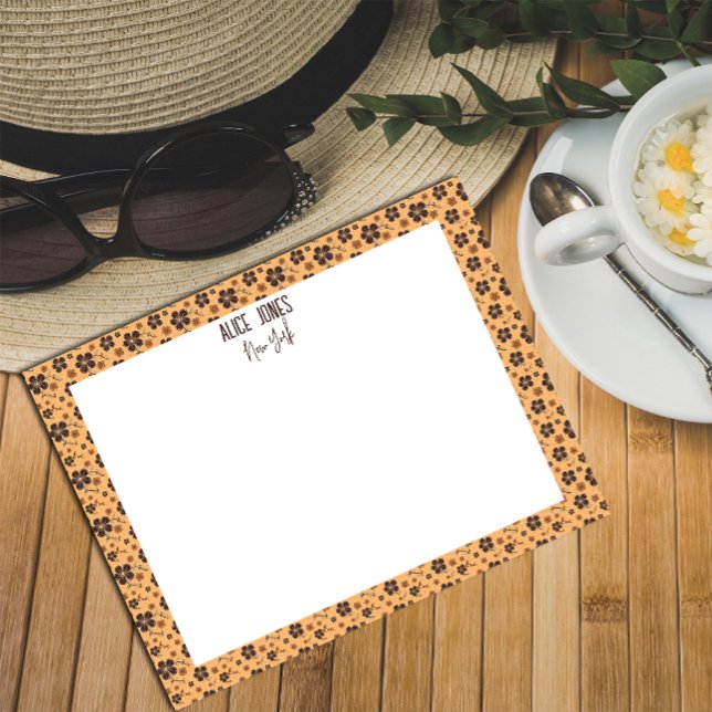 Gelbbraune natürliche Blume Notizblock (Von Creator hochgeladen)