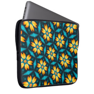 Gelbe Abstrakte Blume Laptopschutzhülle