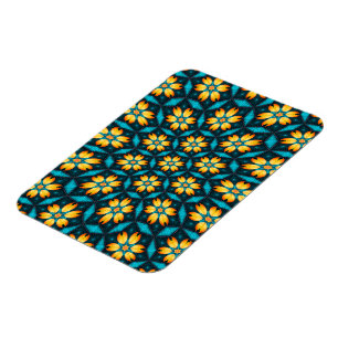 Gelbe Abstrakte Blume Magnet