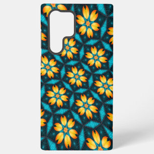Gelbe abstrakte Blumen Samsung Galaxy Hülle