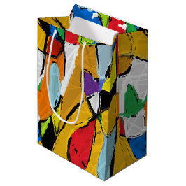 Gelbe Abstrakte Geschenktasche Mittlere Geschenktüte