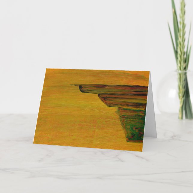 Gelbe Abstrakte Grußkarte Karte (Vorderseite)