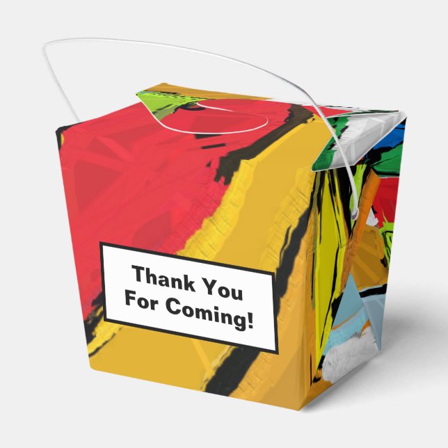 Gelbe Abstrakte Günstige Box Geschenkschachtel (Rückseite)