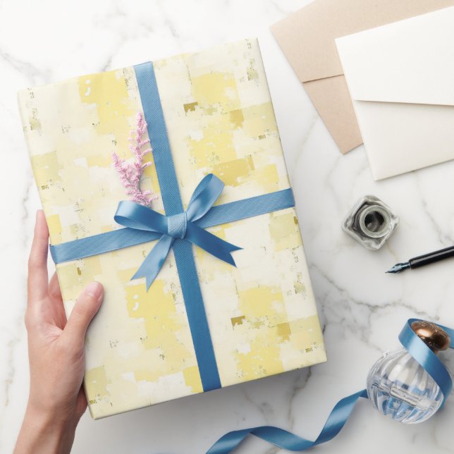 Gelbe abstrakte Malerei  Geschenkpapier (Schenken)