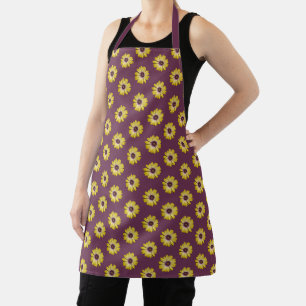 Gelbe afrikanische Gänseblümchen-Blumenmuster auf Schürze