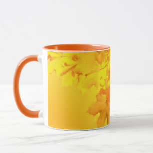 Gelbe Ahorn-Keramik Tasse